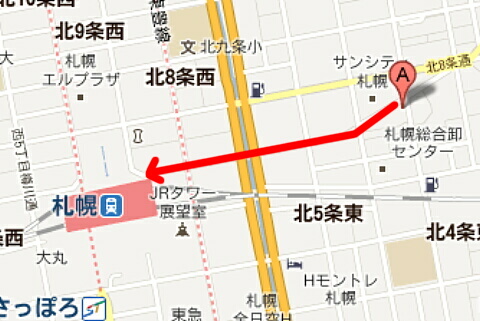札幌駅周辺地図