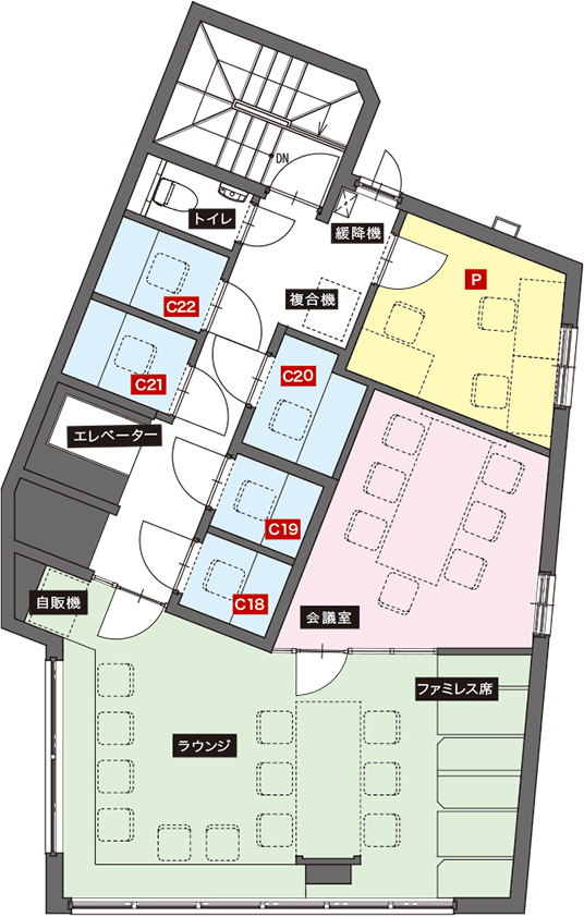 KANTINE SUMIKAWA 5Fフロアーマップ